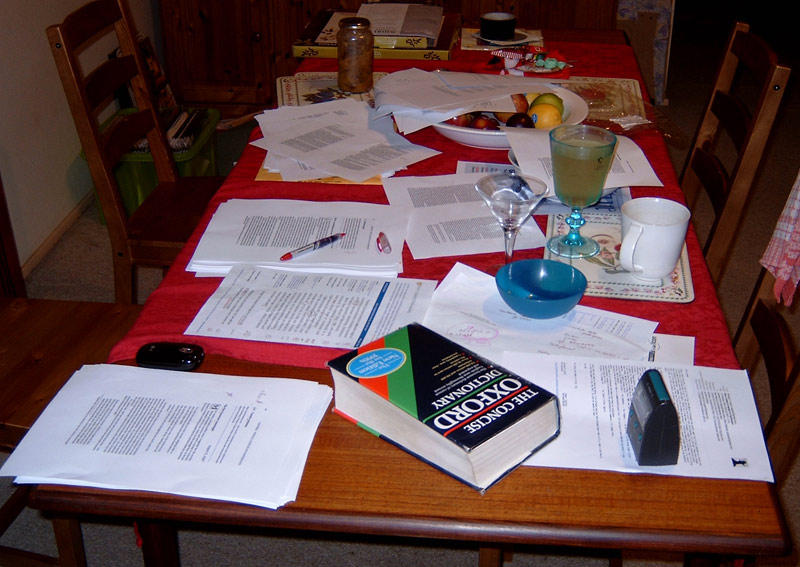 the kitchen table
