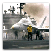 Hornet on carrier